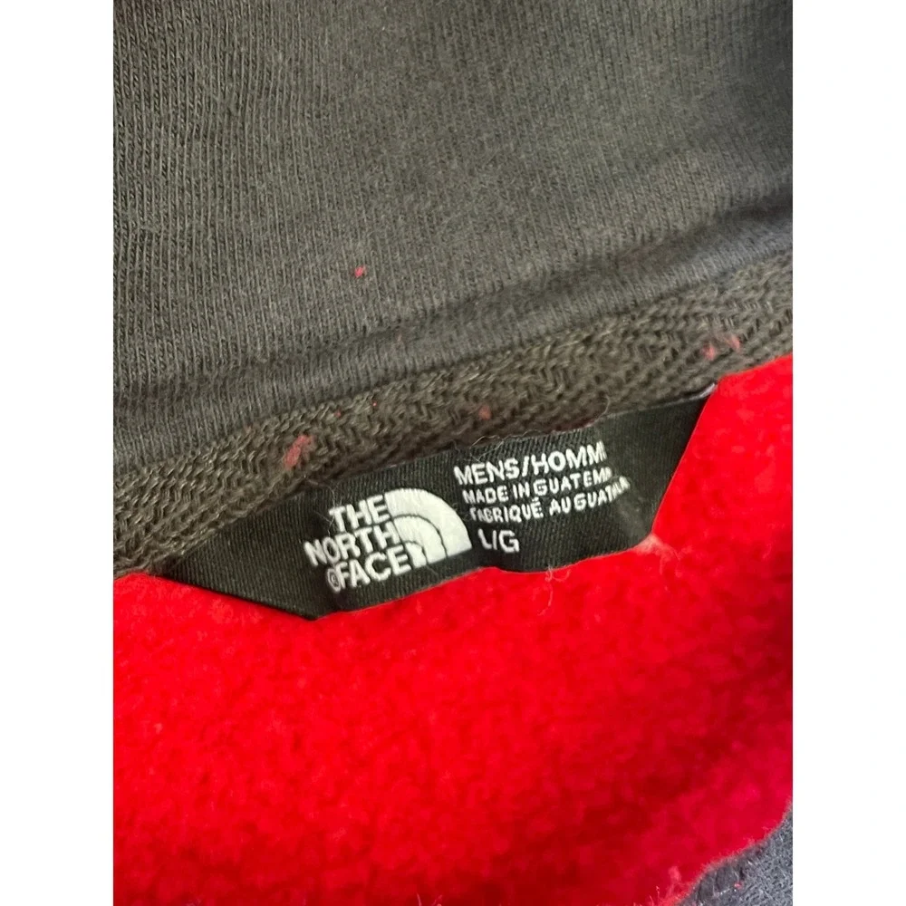 The North Face Mens Half Dome Pullover Hoodie Red Large Logo Sweatshirt L‎